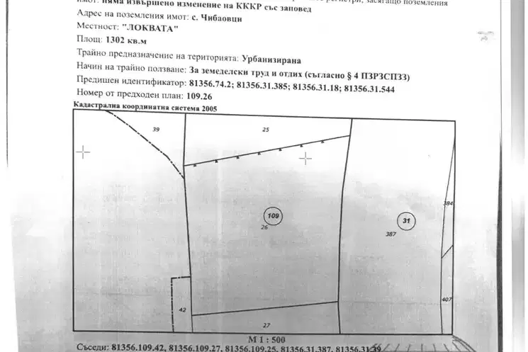 Парцел в София, с. Чибаовци