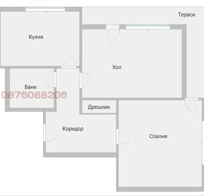 Снимка 2 — Двустаен апартамент в Русе, Здравец