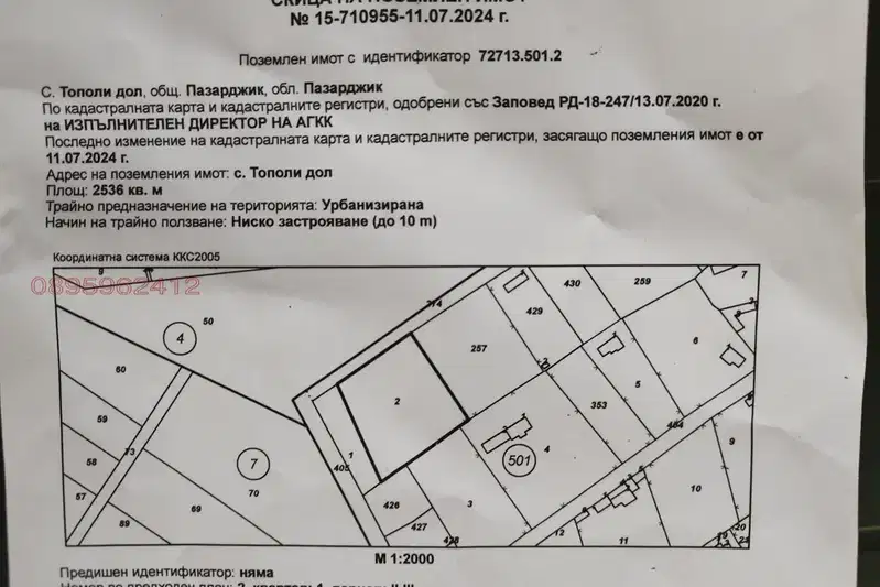 Plot in Oblast Pazardjik, Topoli Dol