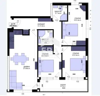 Снимка 3 — Многостаен апартамент в Кайсиева ина
