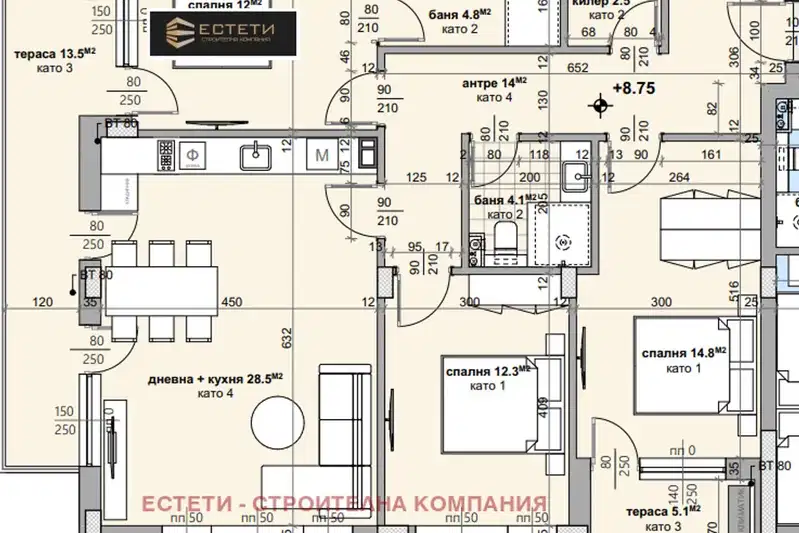 4-bedroom apartment in Stara Zagora, Ayazmoto