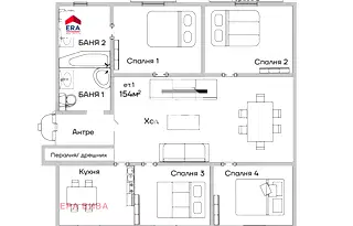 Многостаен апартамент в София, Център