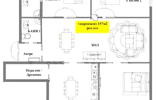Многостаен апартамент с високи тавани в Център, София