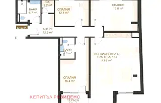 Многостаен апартамент в Пловдив, Център