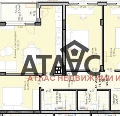 Снимка 3 — Многостаен апартамент в Пловдив, Гагарин