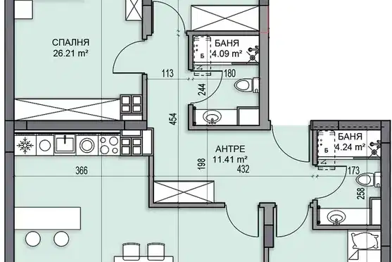 4-bedroom apartment in Plovdiv, Gagarin
