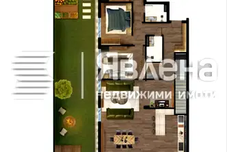 Слънчев тристаен апартамент с две спални в Горубляне, София
