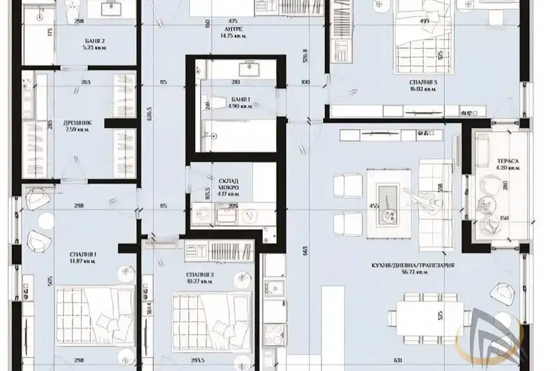 4-bedroom apartment in Burgas, Horizont