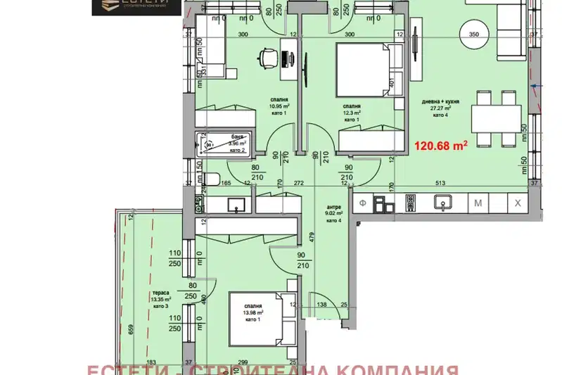 4-bedroom apartment in Stara Zagora, Jeleznik - Iztok