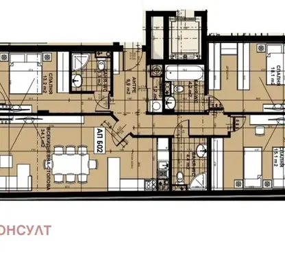 Снимка 2 — Многостаен апартамент в София, Кръстова вада