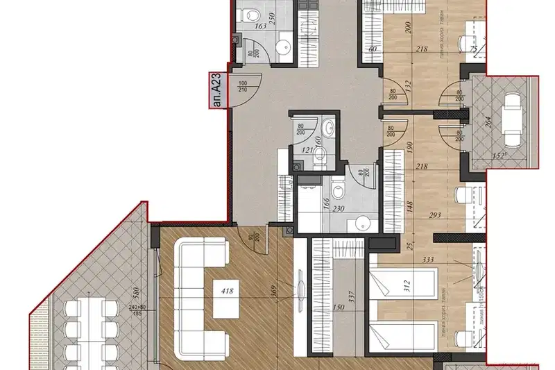 Four-room apartment in Krastova vada with elevator