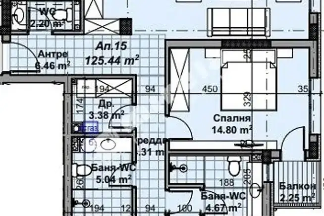 4-bedroom apartment in Sofiya, Gyrdova Glava