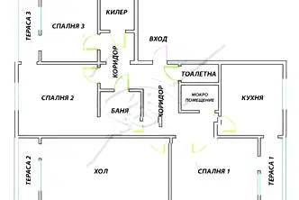 4-стаен апартамент с 3 тераси в Меден рудник, Бургас