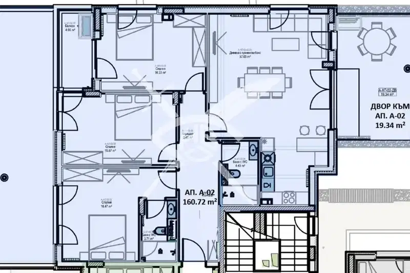 4-room apartment with yard in Mladost 2, Sofia
