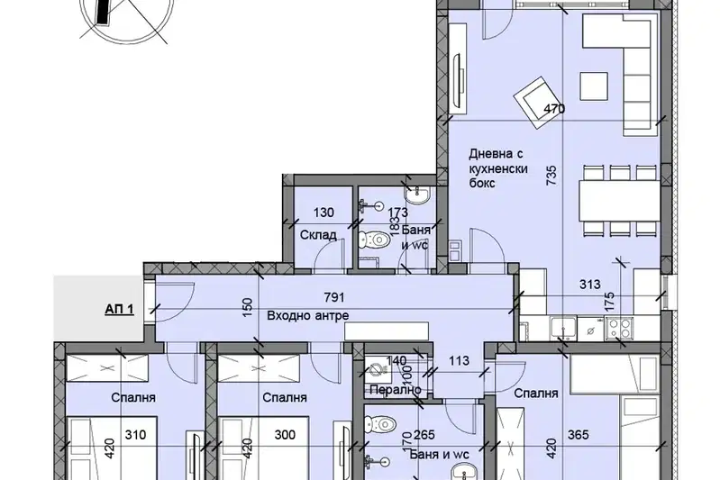 4-bedroom apartment in Plovdiv, Ostromila