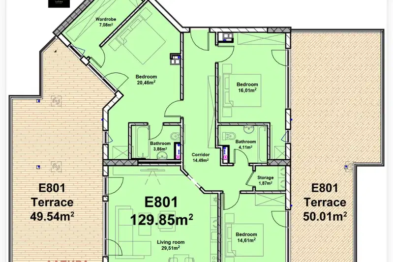 4-bedroom apartment in Sofiya, Poligona