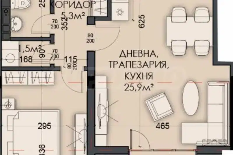 Многостаен апартамент във Варна, Виница