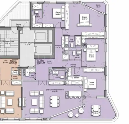 Снимка 3 — Многостаен апартамент в София, Витоша