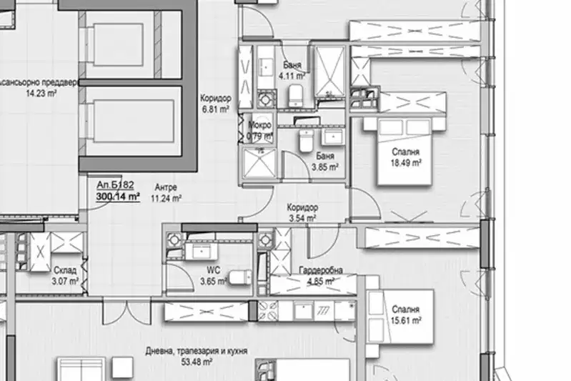 4-bedroom apartment in Sofiya, Vitosha