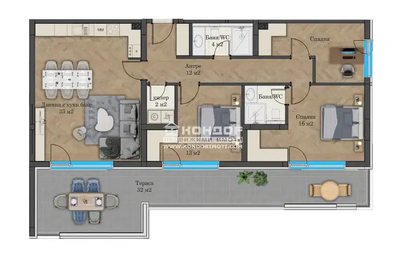 4-bedroom apartment in Plovdiv, Vystanicheski