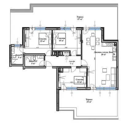 Photo 3 — 4-bedroom apartment in Plovdiv, Vystanicheski