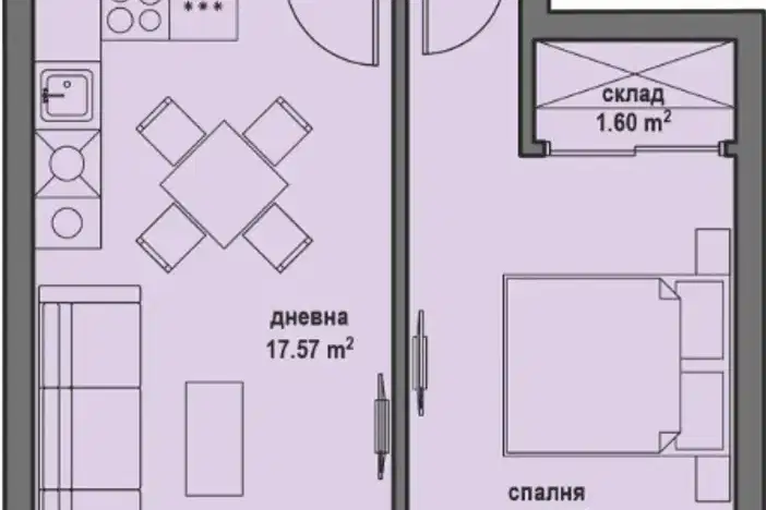 2-bedroom apartment in Bankya