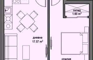 Двустаен апартамент в Банкя