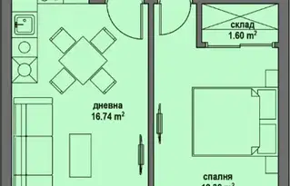 Двустаен апартамент в Банкя
