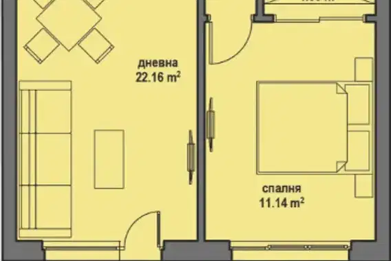 Двустаен апартамент в Банкя