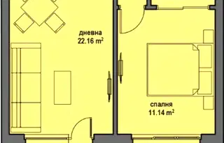 Двустаен апартамент в Банкя