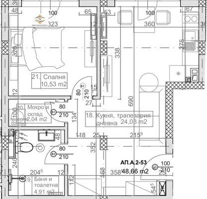 Снимка 3 — Двустаен апартамент в к.к. Слънчев ден