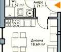 Снимка 3 — Двустаен апартамент в к.к. Чайка