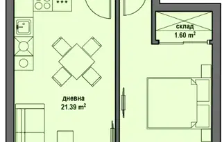 Двустаен апартамент в Банкя