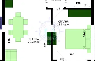 Двустаен апартамент в Кайсиева ина