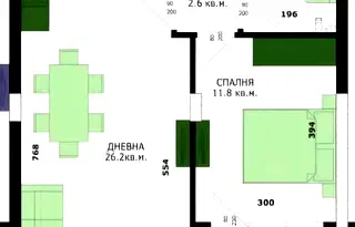 Двустаен апартамент в Кайсиева ина