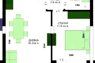 Двустаен апартамент в Кайсиева ина