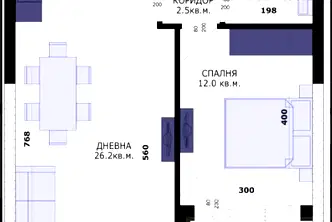 Двустаен апартамент в Кайсиева ина