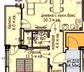 Снимка 4 — Двустаен апартамент в Кайсиева ина