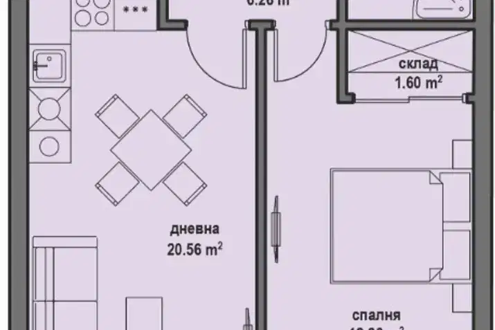2-bedroom apartment in Bankya