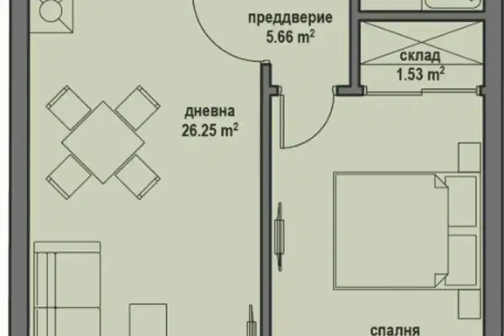 2-bedroom apartment in Bankya