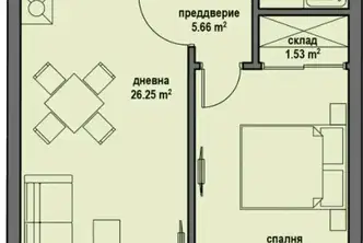 Двустаен апартамент в Банкя
