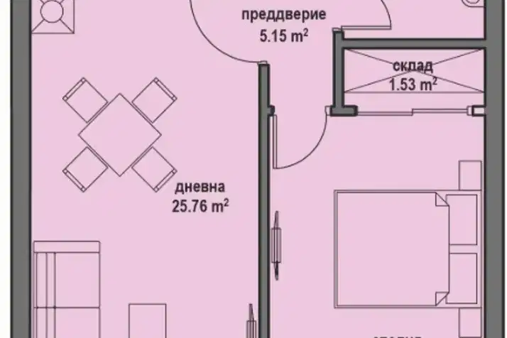 2-bedroom apartment in Bankya