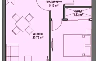 Двустаен апартамент в Банкя