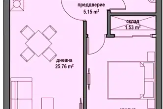Двустаен апартамент в Банкя