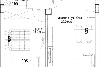 Двустаен апартамент в Кайсиева ина