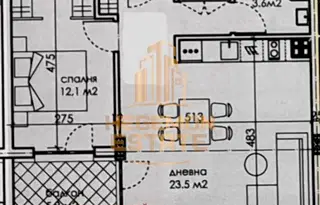 Двустаен апартамент в Кайсиева ина