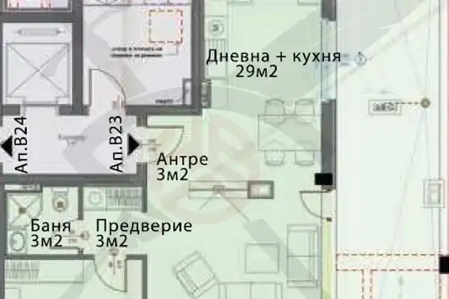 Двустаен апартамент в Модерно предие