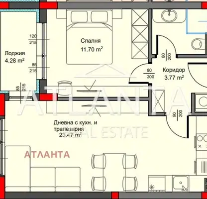 Снимка 2 — Двустаен апартамент с тераса в нова сграда в Аспарухово, Варна