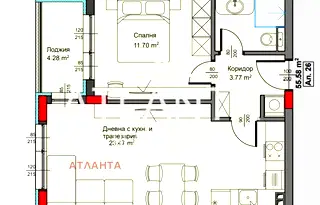Двустаен апартамент с тераса в нова сграда в Аспарухово, Варна
