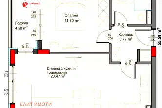 Двустаен апартамент с паркомясто и гледка към морето в Аспарухово, Варна